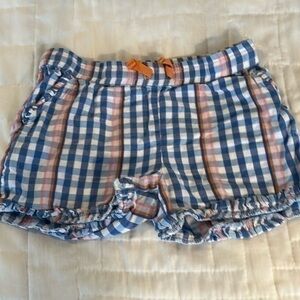 Mini Boden Girl’s 7 Years 122 cm Blue And Orange Shorts GUC